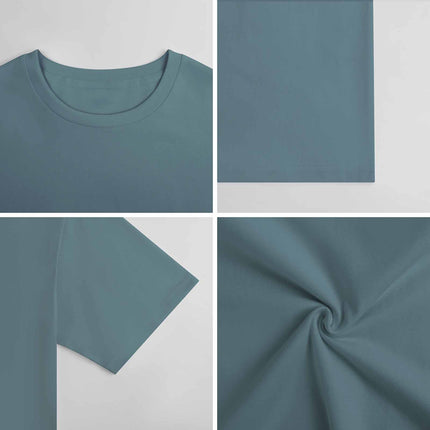 New 2025 Pure cotton short sleeved T-shirt Front print Multiple colors