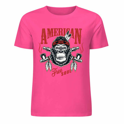 New 2025 Pure cotton short sleeved T-shirt Front print Multiple colors