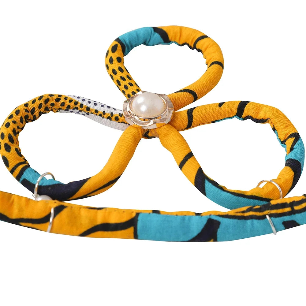 Ankara African Rope Net Necklaces Sweater Chains Women Clothings Accessories African Multistrand Necklace Hademade Jewelry Wb901