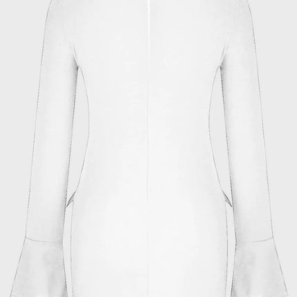Mock Neck Long Sleeve Mini Dress