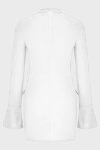 Mock Neck Long Sleeve Mini Dress