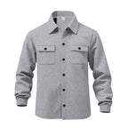 American casual men's single breasted solid color casual jacket jacket for men