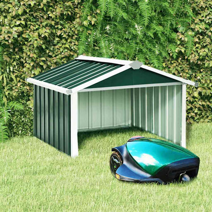 Garden Robot Lawnmower Shed 36.2"x38.2"x24.8" Galvanized Steel Green