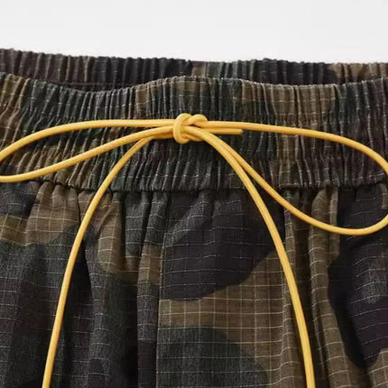 Retro casual loose summer drawstring versatile workwear trendy shorts for men