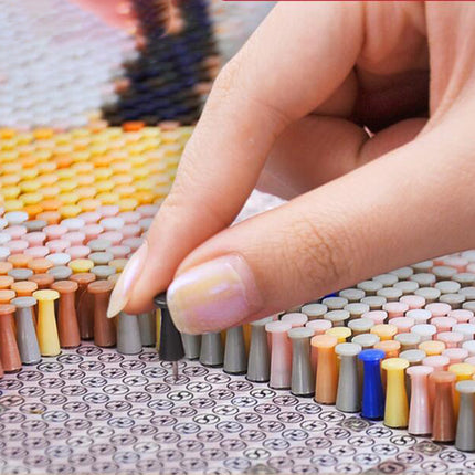 Pushpin painting, pins painting, DIY Custom photo puzzles, creative portrait handmade
