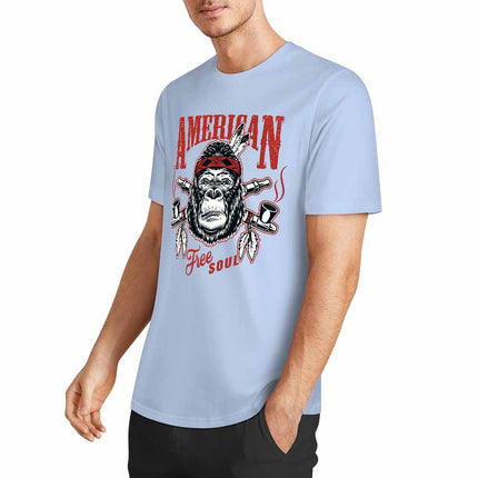 New 2025 Pure cotton short sleeved T-shirt Front print Multiple colors