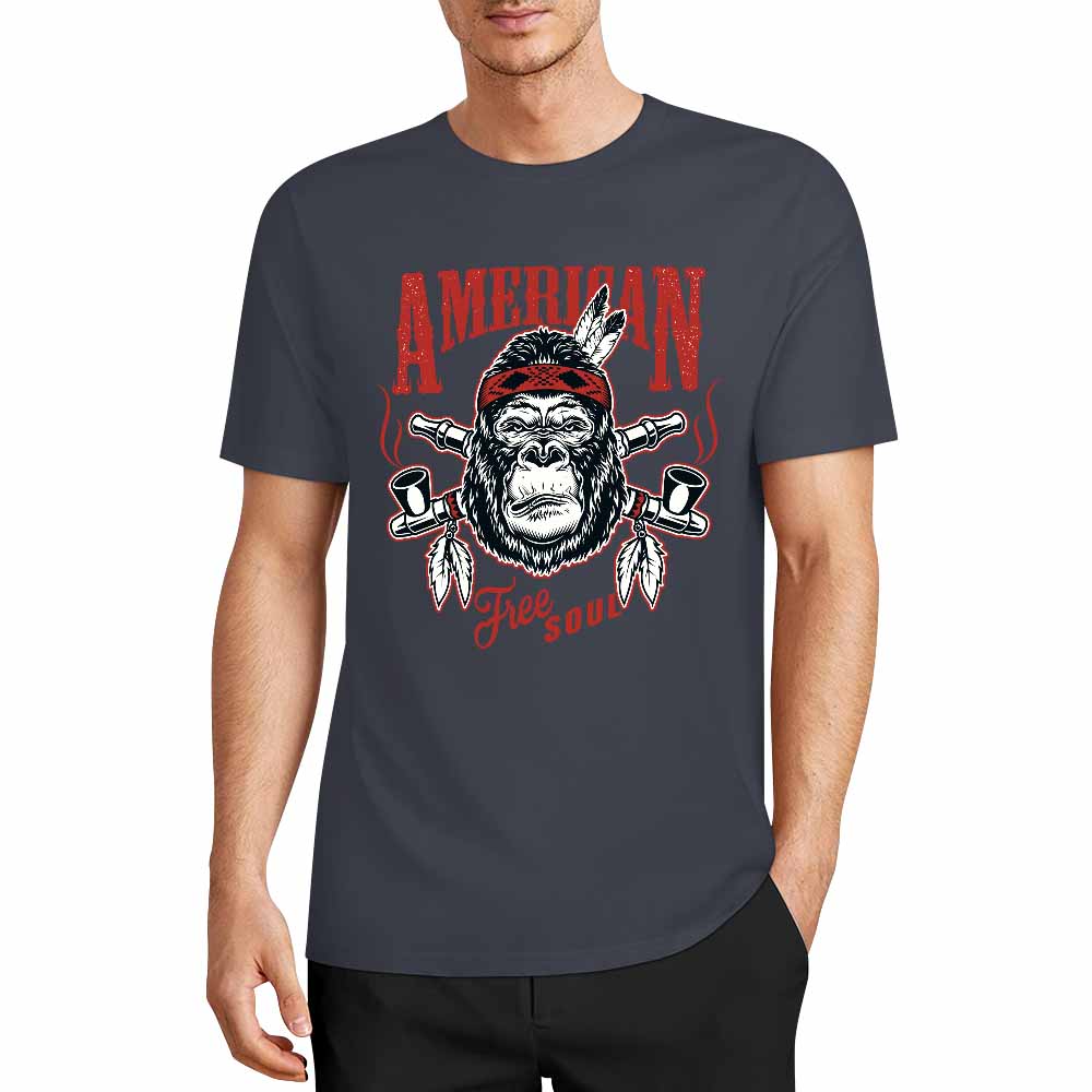 New 2025 Pure cotton short sleeved T-shirt Front print Multiple colors