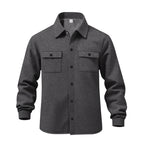 American casual men's single breasted solid color casual jacket jacket for men