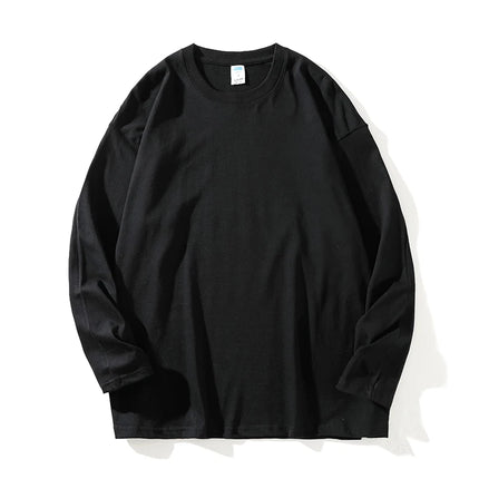 Women's 100% Cotton Loose Fit Long Sleeve Crew Neck T Shirts