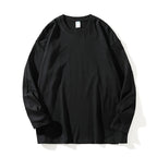 Women's 100% Cotton Loose Fit Long Sleeve Crew Neck T Shirts