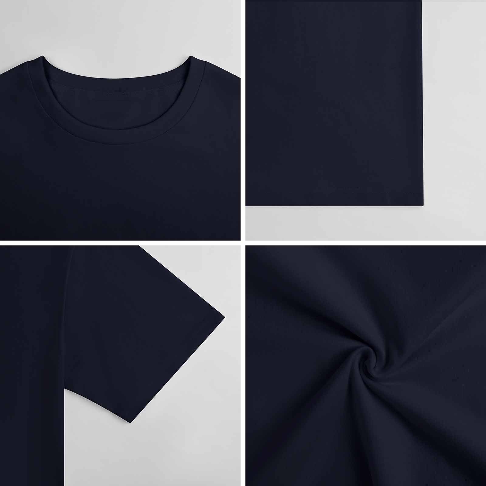 New 2025 Pure cotton short sleeved T-shirt Front print Multiple colors