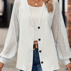Button Up V-Neck Long Sleeve Outerwear