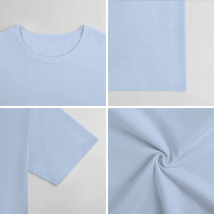 New 2025 Pure cotton short sleeved T-shirt Front print Multiple colors