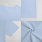 New 2025 Pure cotton short sleeved T-shirt Front print Multiple colors