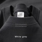 100% Cotton GSM 250G Men's T-shirt Summer Heavy Solid Color Round Neck Short Sleeve Basic Top Men's T-shirt