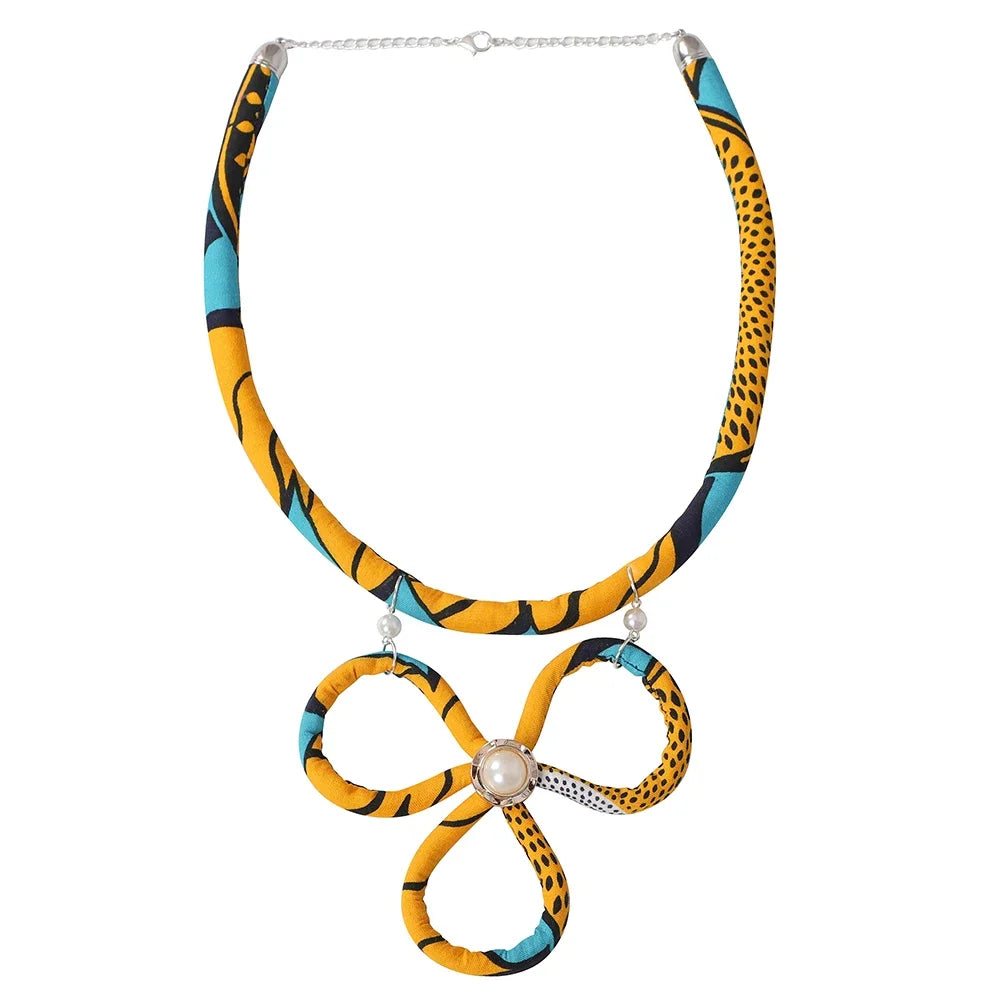 Ankara African Rope Net Necklaces Sweater Chains Women Clothings Accessories African Multistrand Necklace Hademade Jewelry Wb901