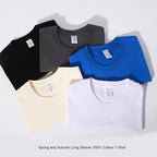 Women's 100% Cotton Loose Fit Long Sleeve Crew Neck T Shirts