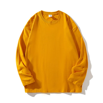 Women's 100% Cotton Loose Fit Long Sleeve Crew Neck T Shirts