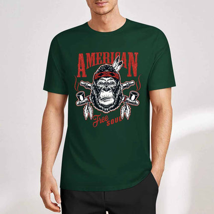 New 2025 Pure cotton short sleeved T-shirt Front print Multiple colors