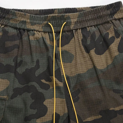 Retro casual loose summer drawstring versatile workwear trendy shorts for men