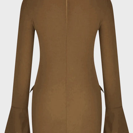 Mock Neck Long Sleeve Mini Dress