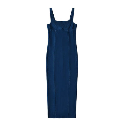 Women's Clothing Hot Selling European and American Style Denim Fitted Backless Dress