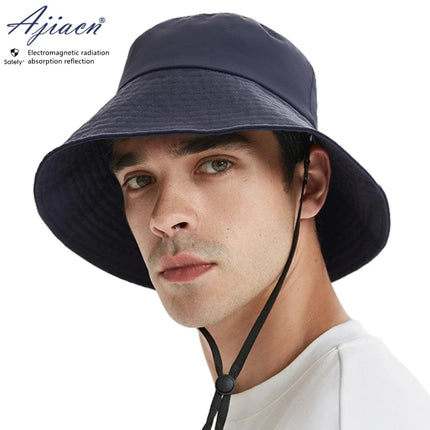 Electromagnetic radiation protective 50% or 100% silver fiber lining bucket hat unisex Computer, Cell phone EMF shielding cap