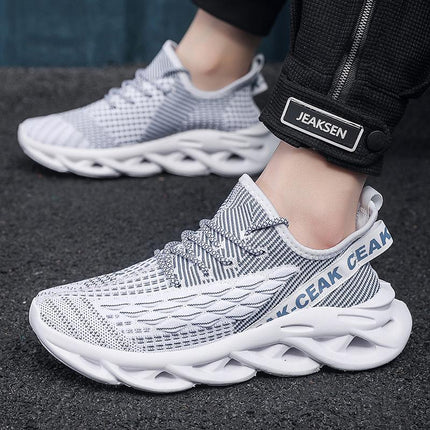 Flyknit mesh shoes for men lightweight and casual trendy shoes