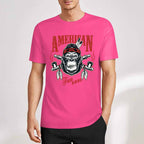 New 2025 Pure cotton short sleeved T-shirt Front print Multiple colors