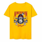 New 2025 Pure cotton short sleeved T-shirt Front print Multiple colors