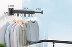 Retractable Cloth Drying Rack Folding Clothes Hanger Wall Mount Indoor Amp Outdoor Space Saving Home Laundry Clothesline