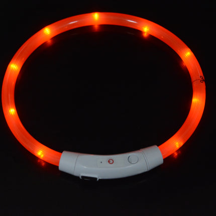 Dog luminous collar luminous pet collar USB charging neck ring LED luminous dog collar