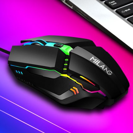 Wired mouse USB illuminated desktop computer laptop computer gaming and competitive mouse