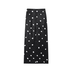 Women's clothing European and American storm point pleated decoration slit skirt