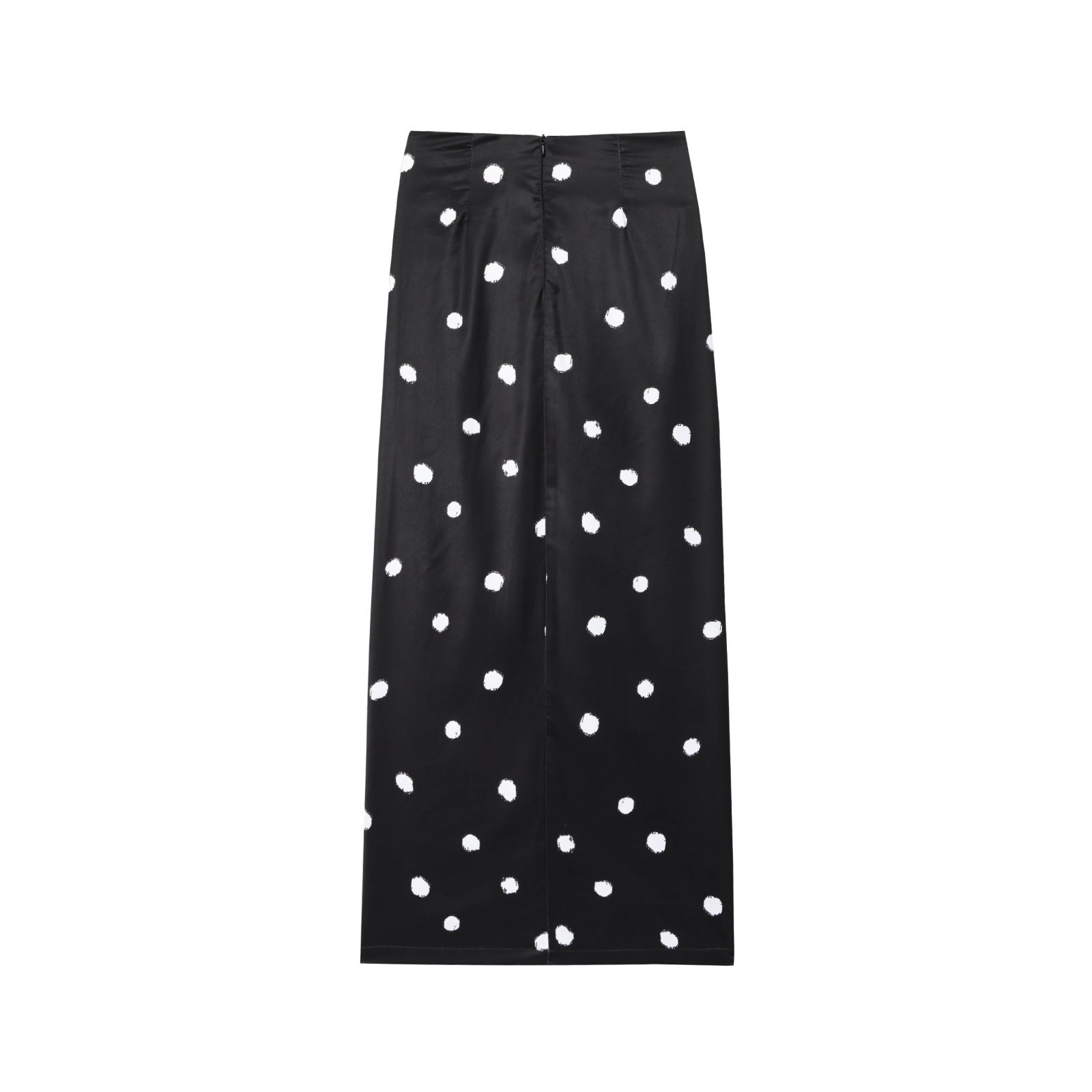 Women's clothing European and American storm point pleated decoration slit skirt