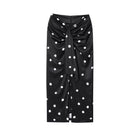 Women's clothing European and American storm point pleated decoration slit skirt