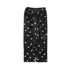 Women's clothing European and American storm point pleated decoration slit skirt