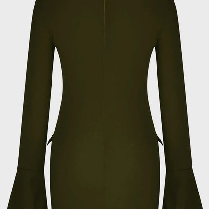 Mock Neck Long Sleeve Mini Dress