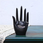 Minimalist hand candlestick black palm shaped tabletop ring storage small ornament