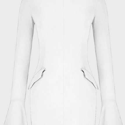 Mock Neck Long Sleeve Mini Dress