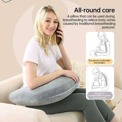 Reading pillow, crocheted arm-support for adults, portable, skin-friendly, TV & breastfeeding.