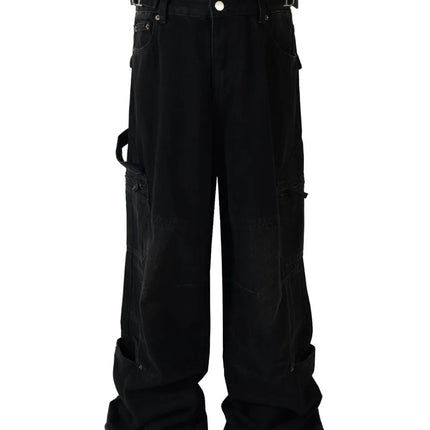Men‘ s Wide Leg Jeans with Pockets