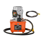 Electric Hydraulic Pump, 10000 PSI 750W 110V, 488 in/8L Capacity, Single Acting Manual Valve, Electric Driven Hydraulic Pump Power Pack Unit with Lever Switch for Punching/Bending/Jack Machines
