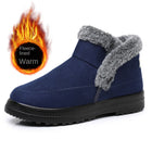 Winter Women's Plus Size Cotton Boots with Fleece Lining and Thickening for Outdoor Leisure Snow Boots Mid-Calf Cotton Shoes