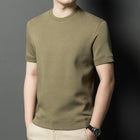 Men's short sleeved summer new casual round neck T-shirt knitted sweater for men