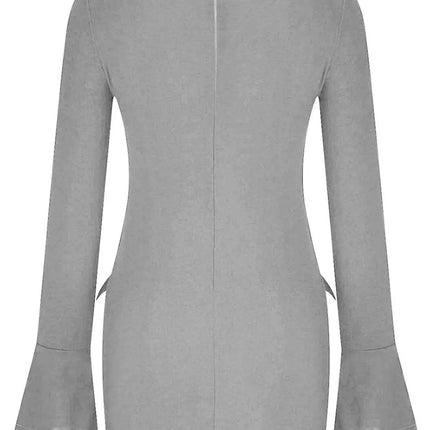 Mock Neck Long Sleeve Mini Dress