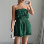 Fashion style chest hugging slim fit shorts jumpsuit women's clothing