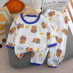 New Summer Children's Long-sleeved Trousers Home Clothes Set Cotton Underwear Baby Thin Pajamas Children Clothing