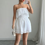 Fashion style chest hugging slim fit shorts jumpsuit women's clothing