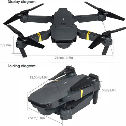 4K HD Dual Camera RC FPV WiFi Portable Wide Angle Foldable Quadcopter Drone